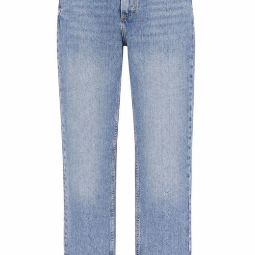 Miss Selfridge Womens Blue Cotton Straight Jeans Size 4 L26 in Regular Zip