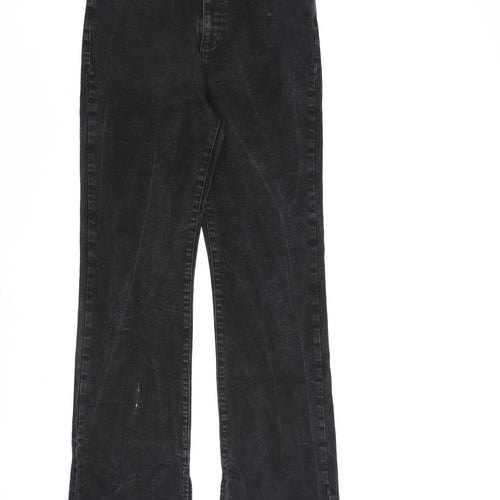 ASOS Womens Black Cotton Flared Jeans Size 30 in L32 in Regular Zip