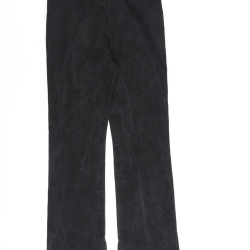 ASOS Womens Black Cotton Flared Jeans Size 30 in L32 in Regular Zip