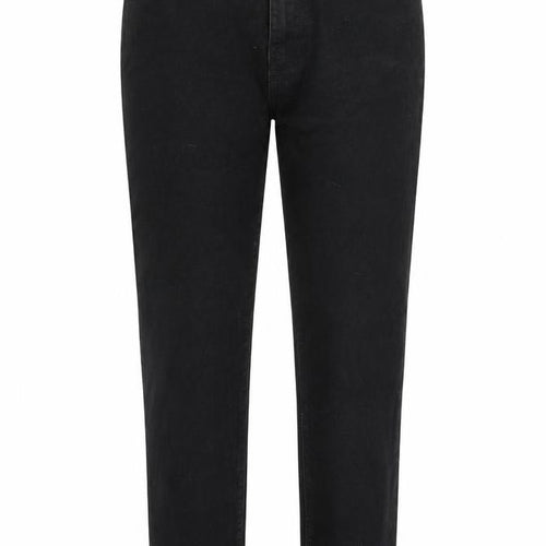 Denim & Co. Womens Black Cotton Straight Jeans Size 14 L26 in Regular Zip