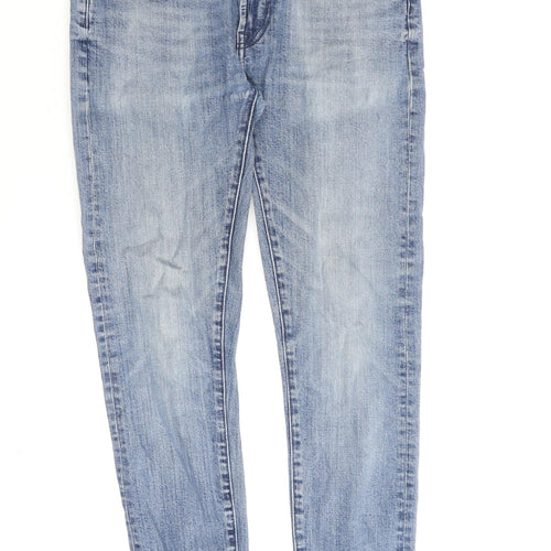 Dressman Mens Blue Cotton Straight Jeans Size 29 in L30 in Regular Zip