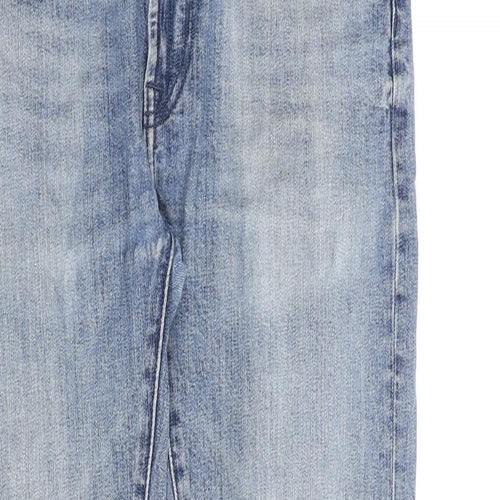 Dressman Mens Blue Cotton Straight Jeans Size 29 in L30 in Regular Zip