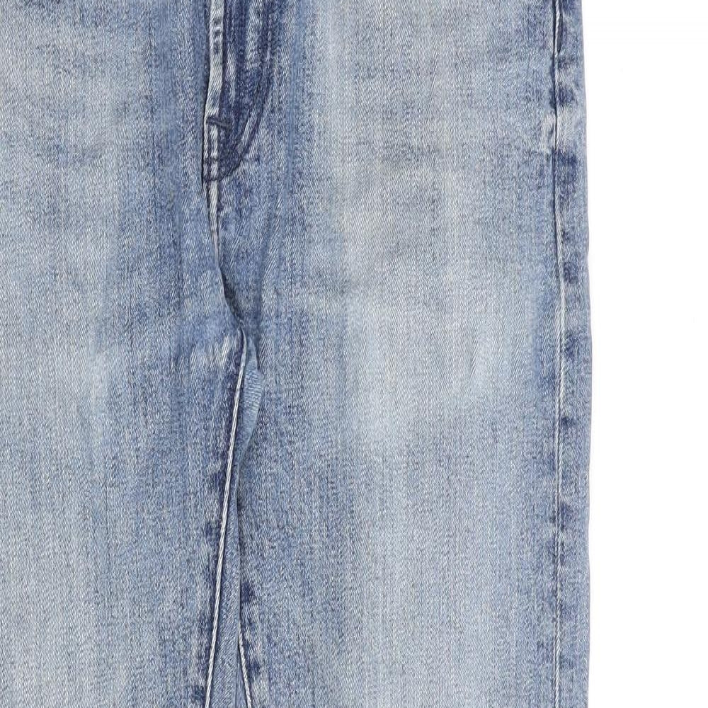 Dressman Mens Blue Cotton Straight Jeans Size 29 in L30 in Regular Zip