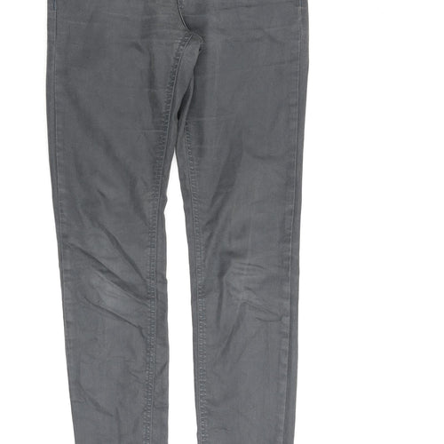 Inwear Womens Grey Cotton Straight Jeans Size 28 in L31 in Regular Zip
