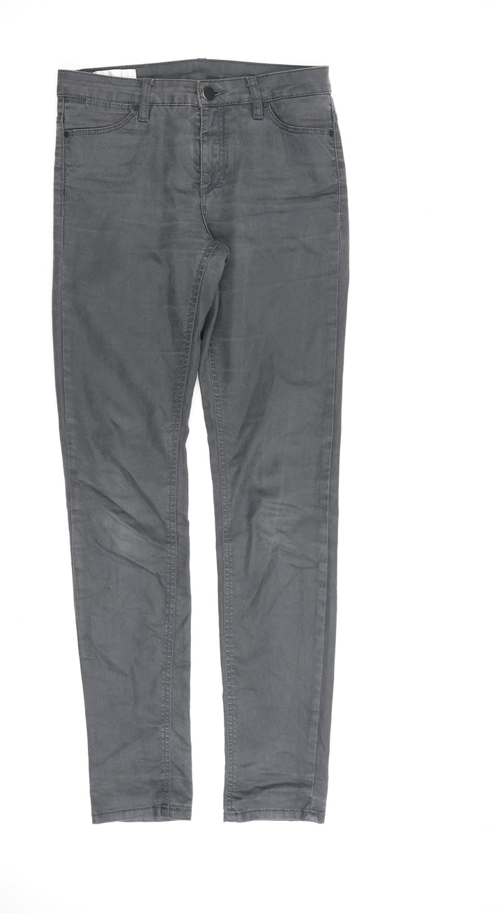 Inwear Womens Grey Cotton Straight Jeans Size 28 in L31 in Regular Zip