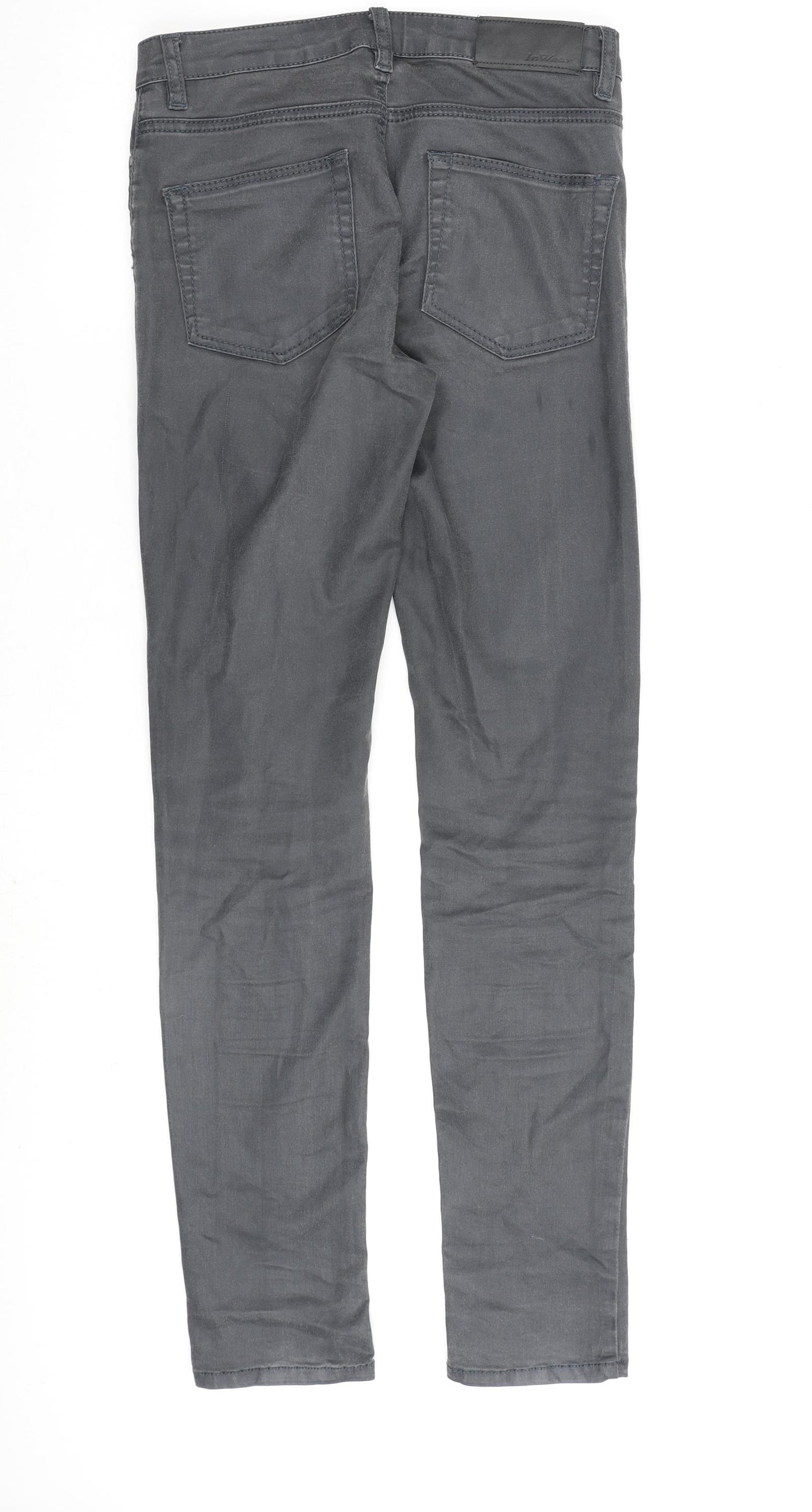 Inwear Womens Grey Cotton Straight Jeans Size 28 in L31 in Regular Zip