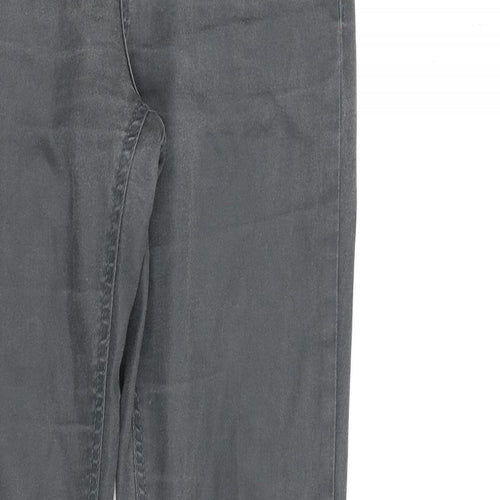 Inwear Womens Grey Cotton Straight Jeans Size 28 in L31 in Regular Zip