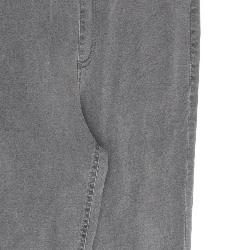 Marks and Spencer Womens Grey Cotton Jegging Jeans Size 14 L26 in Regular