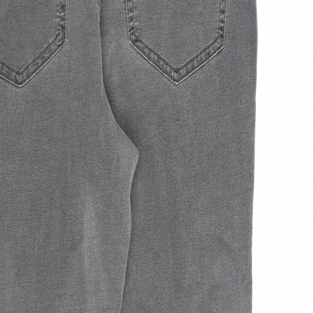 Marks and Spencer Womens Grey Cotton Jegging Jeans Size 14 L26 in Regular