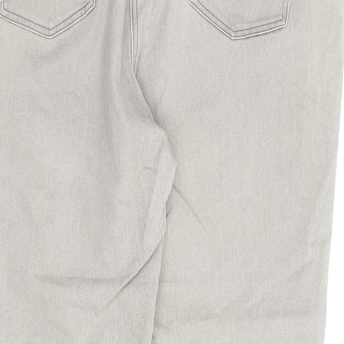 Bonmarché Womens Beige Cotton Straight Jeans Size 20 L30 in Regular Zip