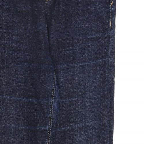 Stradivarius Womens Blue Cotton Skinny Jeans Size 8 L27 in Regular Zip