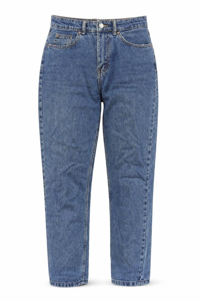 Denim & Co. Womens Blue Cotton Mom Jeans Size 8 L27 in Regular Zip