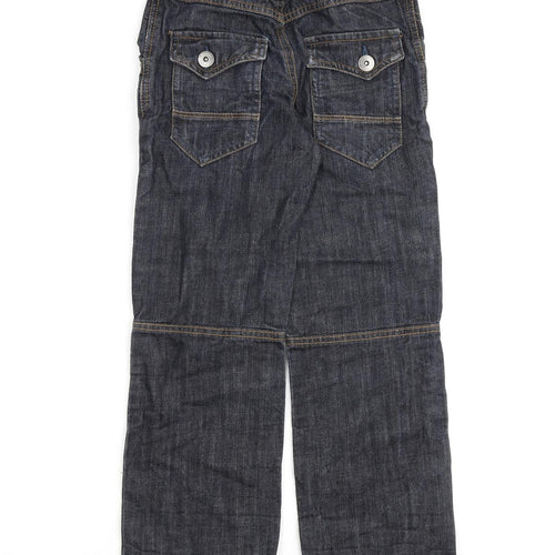 Denim & Co. Boys Blue 100% Cotton Straight Jeans Size 8-9 Years L24 in Regular Zip