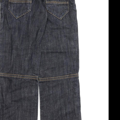 Denim & Co. Boys Blue 100% Cotton Straight Jeans Size 8-9 Years L24 in Regular Zip