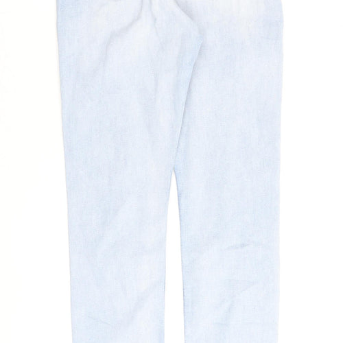 H&M Girls Blue Cotton Straight Jeans Size 14 Years L30 in Regular Zip