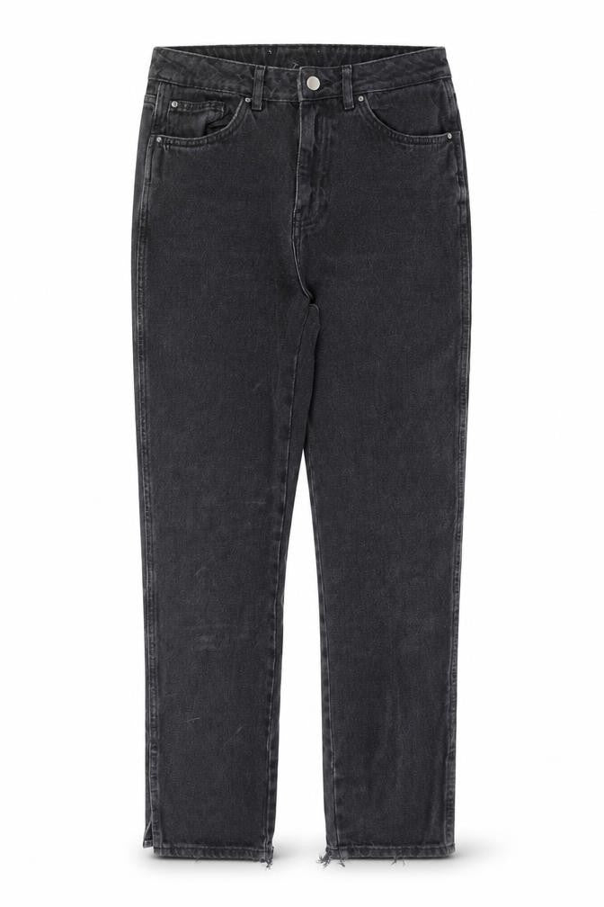 Denim & Co. Womens Grey Cotton Straight Jeans Size 10 L30 in Regular Zip