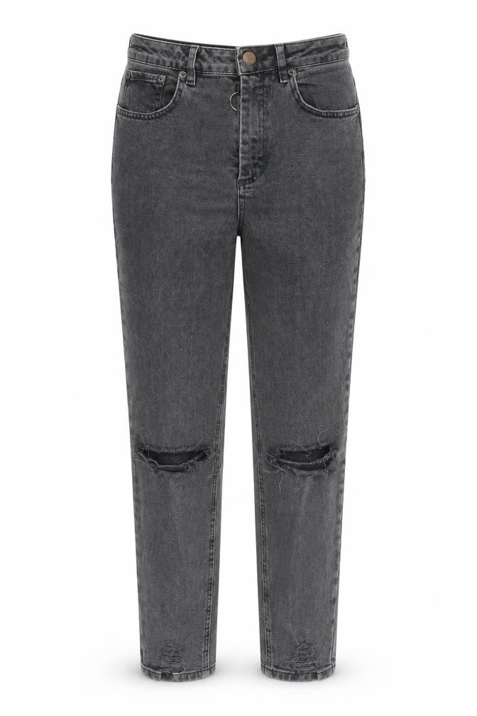 ASOS Womens Grey Cotton Straight Jeans Size 28 in L32 in Regular Zip