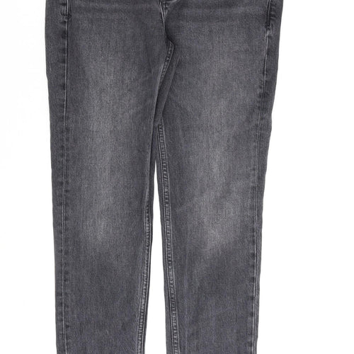 Topman Mens Grey Cotton Skinny Jeans Size 30 in L32 in Regular Button