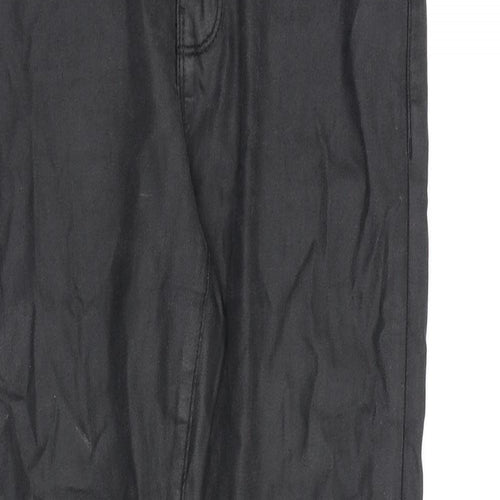 Warehouse Womens Black Cotton Skinny Jeans Size 12 L30 in Regular Zip