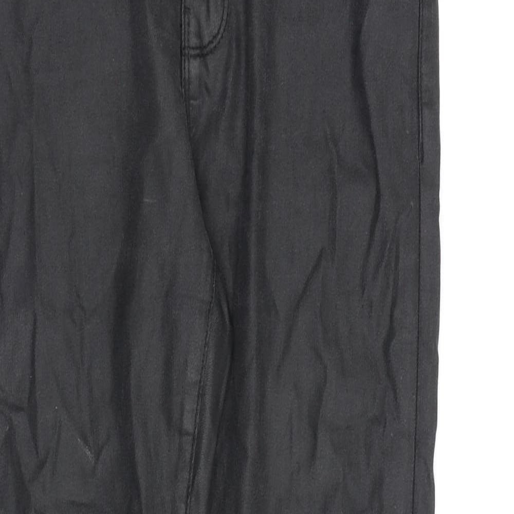 Warehouse Womens Black Cotton Skinny Jeans Size 12 L30 in Regular Zip