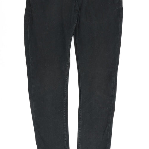 Denim & Co. Mens Black Cotton Straight Jeans Size 30 in L30 in Regular Zip
