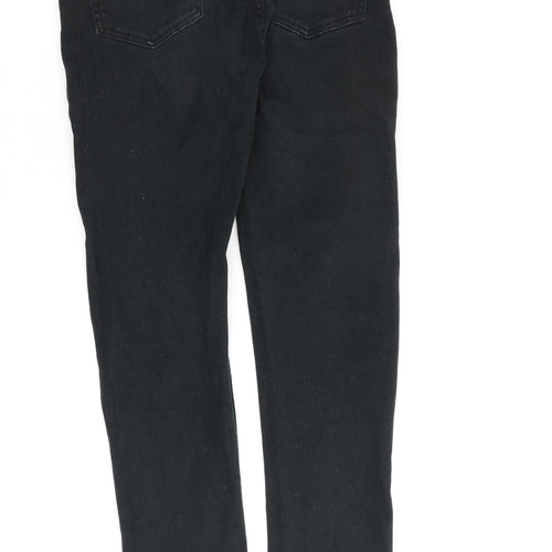 Denim & Co. Mens Black Cotton Straight Jeans Size 30 in L30 in Regular Zip
