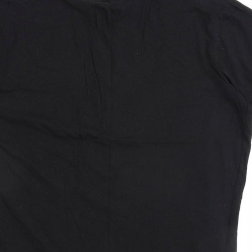 Fred Perry Mens Black Cotton T-Shirt Size XL Round Neck