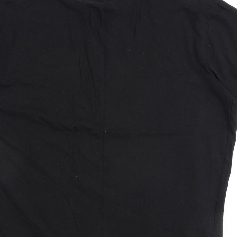 Fred Perry Mens Black Cotton T-Shirt Size XL Round Neck