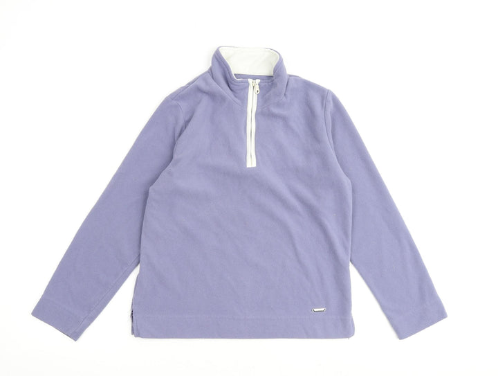 Active Womens Purple Polyester Pullover Sweatshirt Size 10 Zip