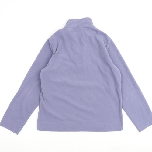 Active Womens Purple Polyester Pullover Sweatshirt Size 10 Zip