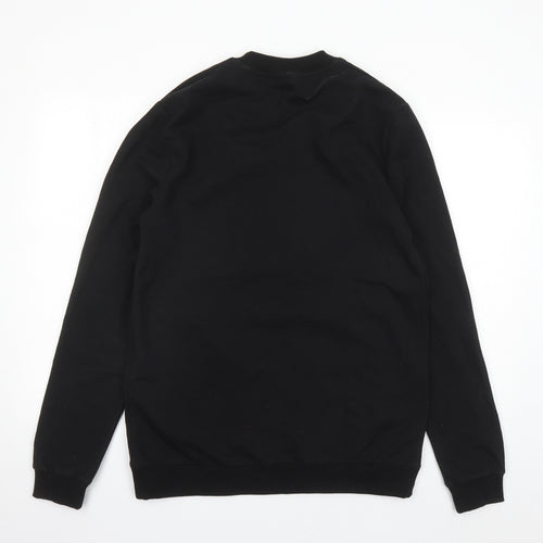 ASOS Mens Black Jacket Size L Snap - Tall