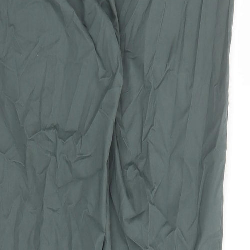 Marks and Spencer Mens Grey Cotton Trousers Size 34 in L28 in Regular Zip