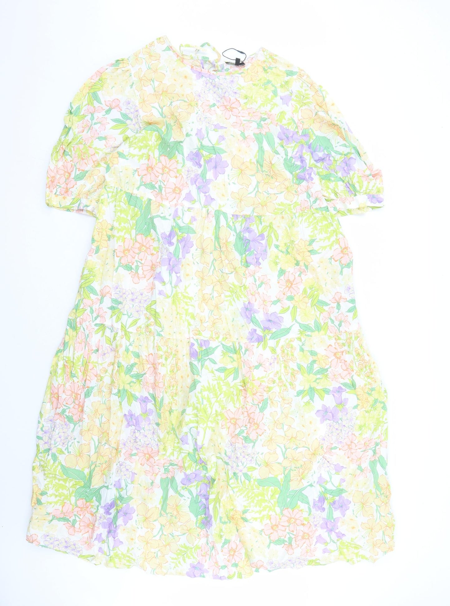 Nobody's Child Womens Multicoloured Floral Cotton Maxi Size 16 Round Neck Pullover