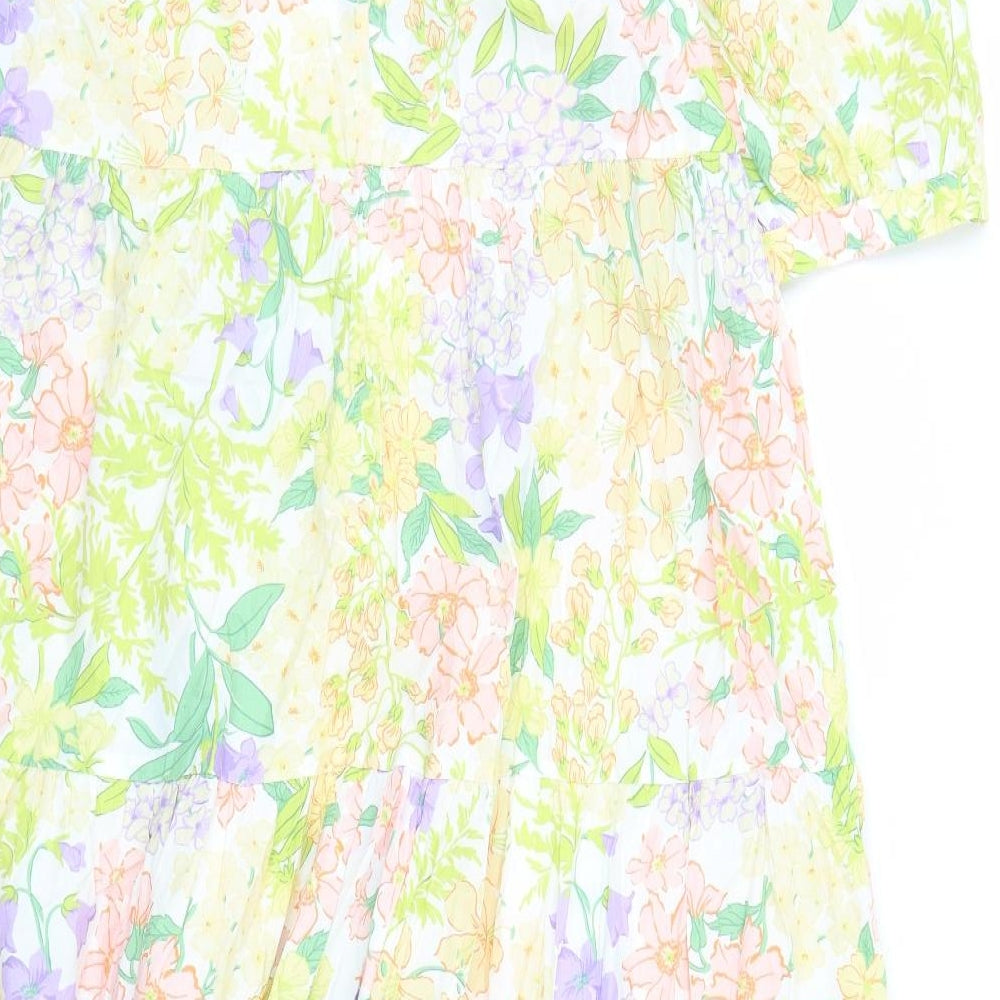 Nobody's Child Womens Multicoloured Floral Cotton Maxi Size 16 Round Neck Pullover
