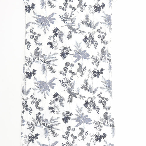 Marks and Spencer Womens White Floral Cotton Top Dress Size 6