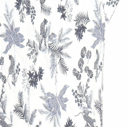 Marks and Spencer Womens White Floral Cotton Top Dress Size 6