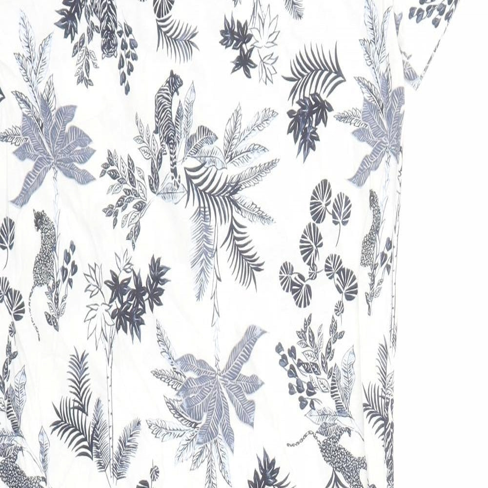 Marks and Spencer Womens White Floral Cotton Top Dress Size 6
