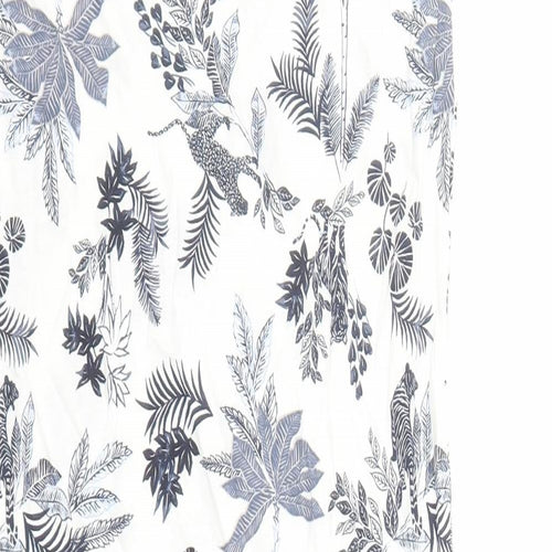 Marks and Spencer Womens White Floral Cotton Top Dress Size 6