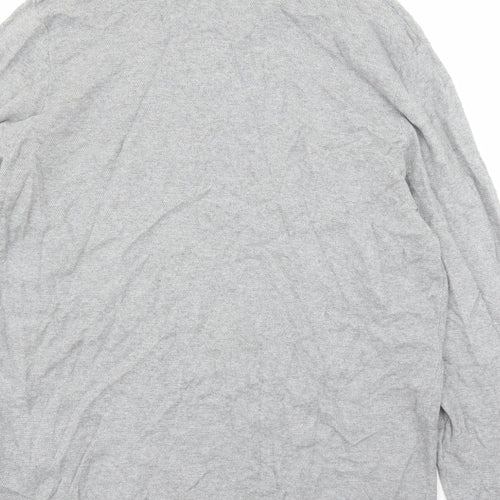 Autograph Mens Grey Collared Cotton Pullover Jumper Size XL Long Sleeve