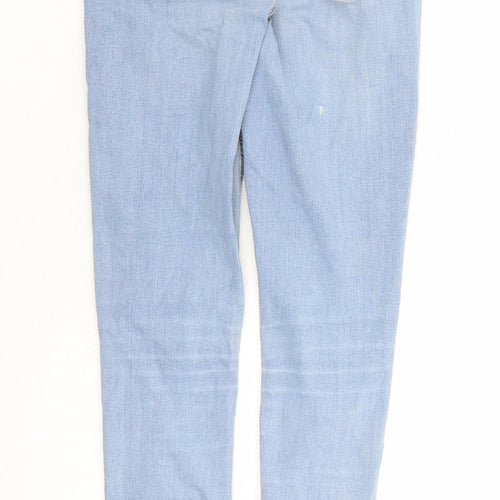 Topshop Womens Blue Cotton Skinny Jeans Size 26 in L25 in Regular Zip