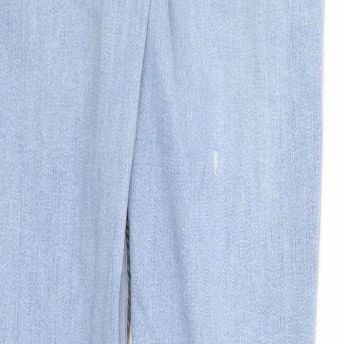 Topshop Womens Blue Cotton Skinny Jeans Size 26 in L25 in Regular Zip