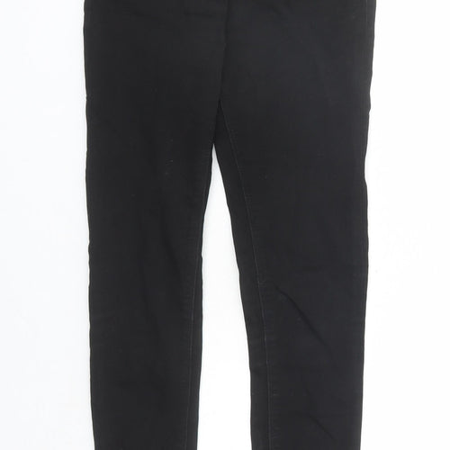 Warehouse Womens Black Cotton Skinny Jeans Size 6 L27 in Regular Zip
