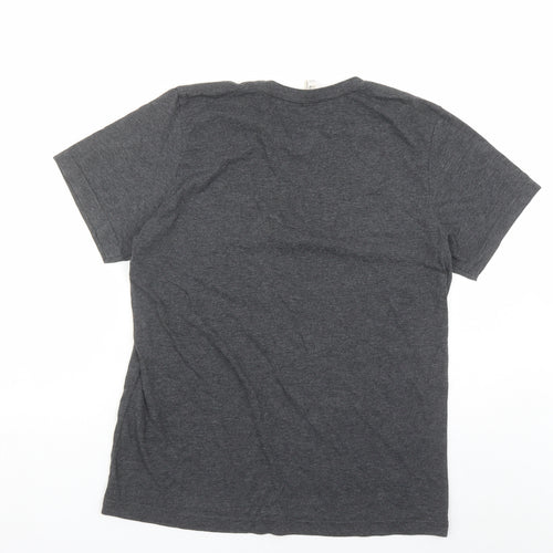 Muse Mens Grey Cotton T-Shirt Size M Crew Neck