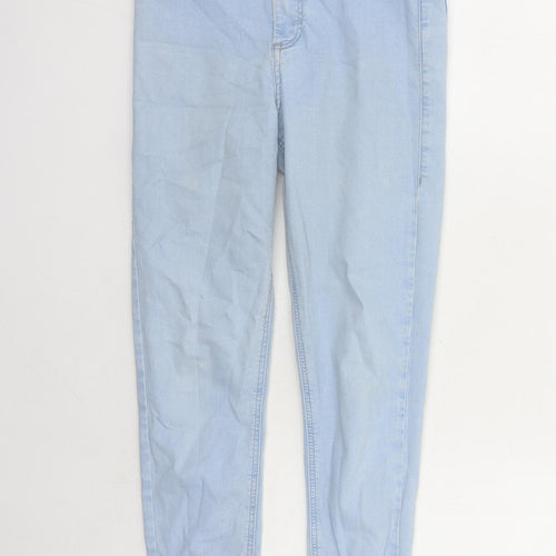 Topshop Womens Blue Cotton Skinny Jeans Size 24 in L26 in Regular Zip