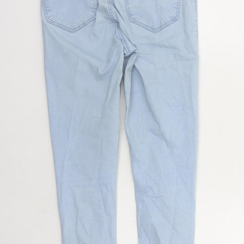 Topshop Womens Blue Cotton Skinny Jeans Size 24 in L26 in Regular Zip