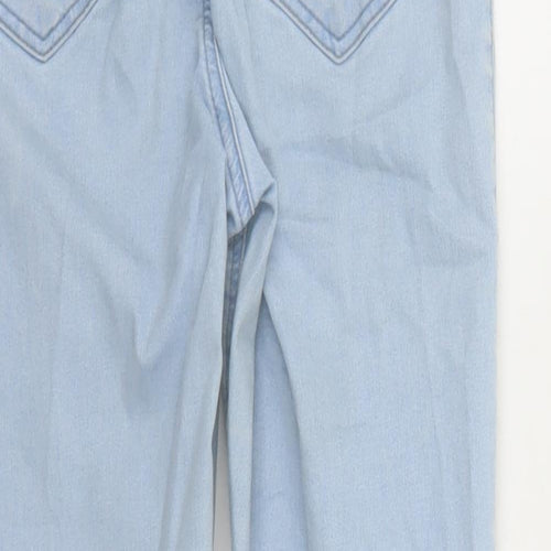 Topshop Womens Blue Cotton Skinny Jeans Size 24 in L26 in Regular Zip