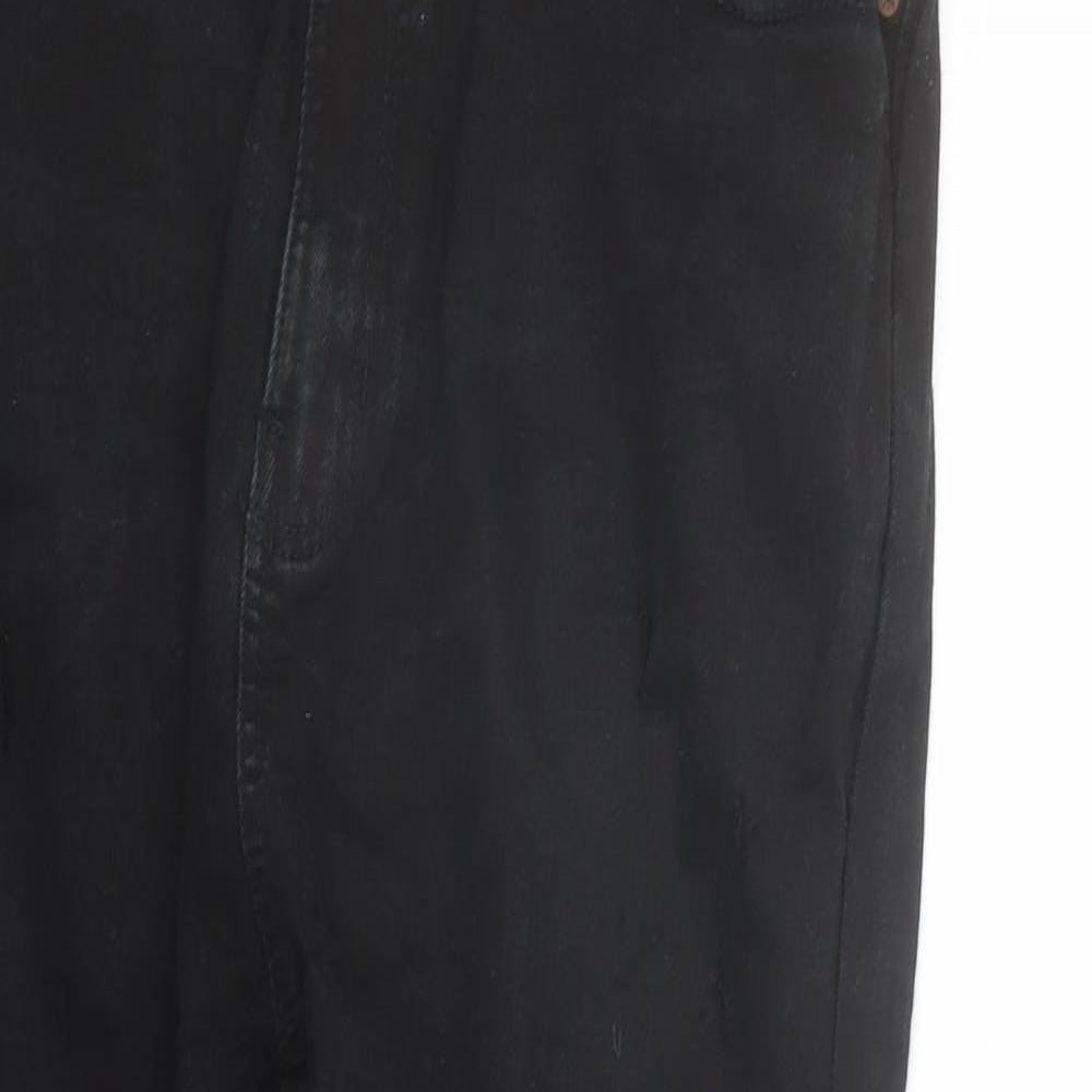 Pull&Bear Mens Black Cotton Skinny Jeans Size 32 in L29 in Regular Zip