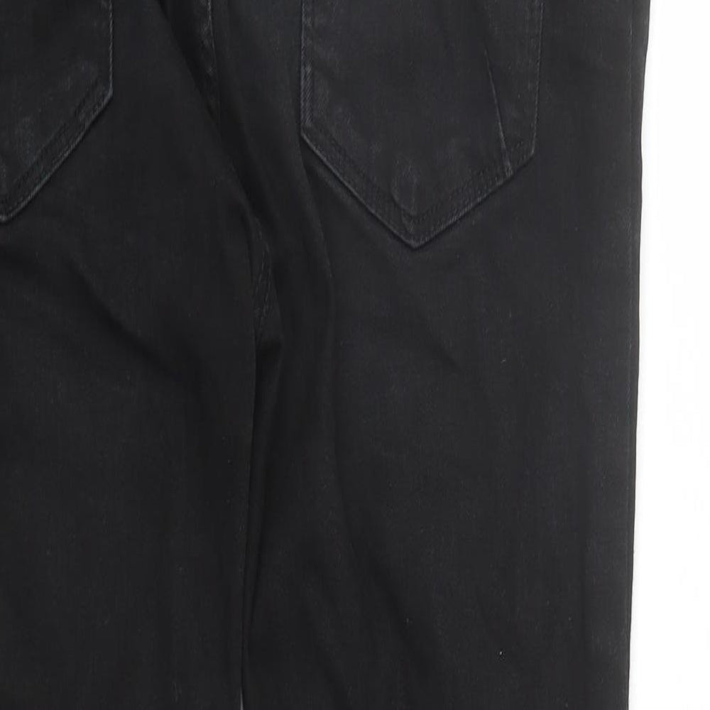 Pull&Bear Mens Black Cotton Skinny Jeans Size 32 in L29 in Regular Zip