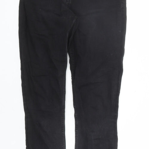 Zara Womens Black Cotton Skinny Jeans Size 24 in L27 in Regular Zip