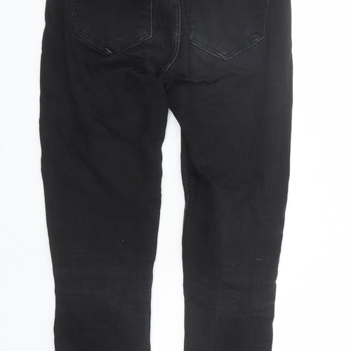 Zara Womens Black Cotton Skinny Jeans Size 24 in L27 in Regular Zip